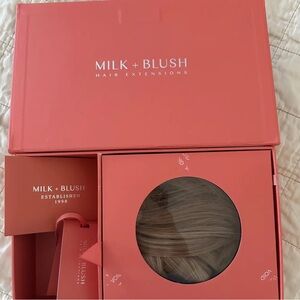 Milk and Blush hair extensions